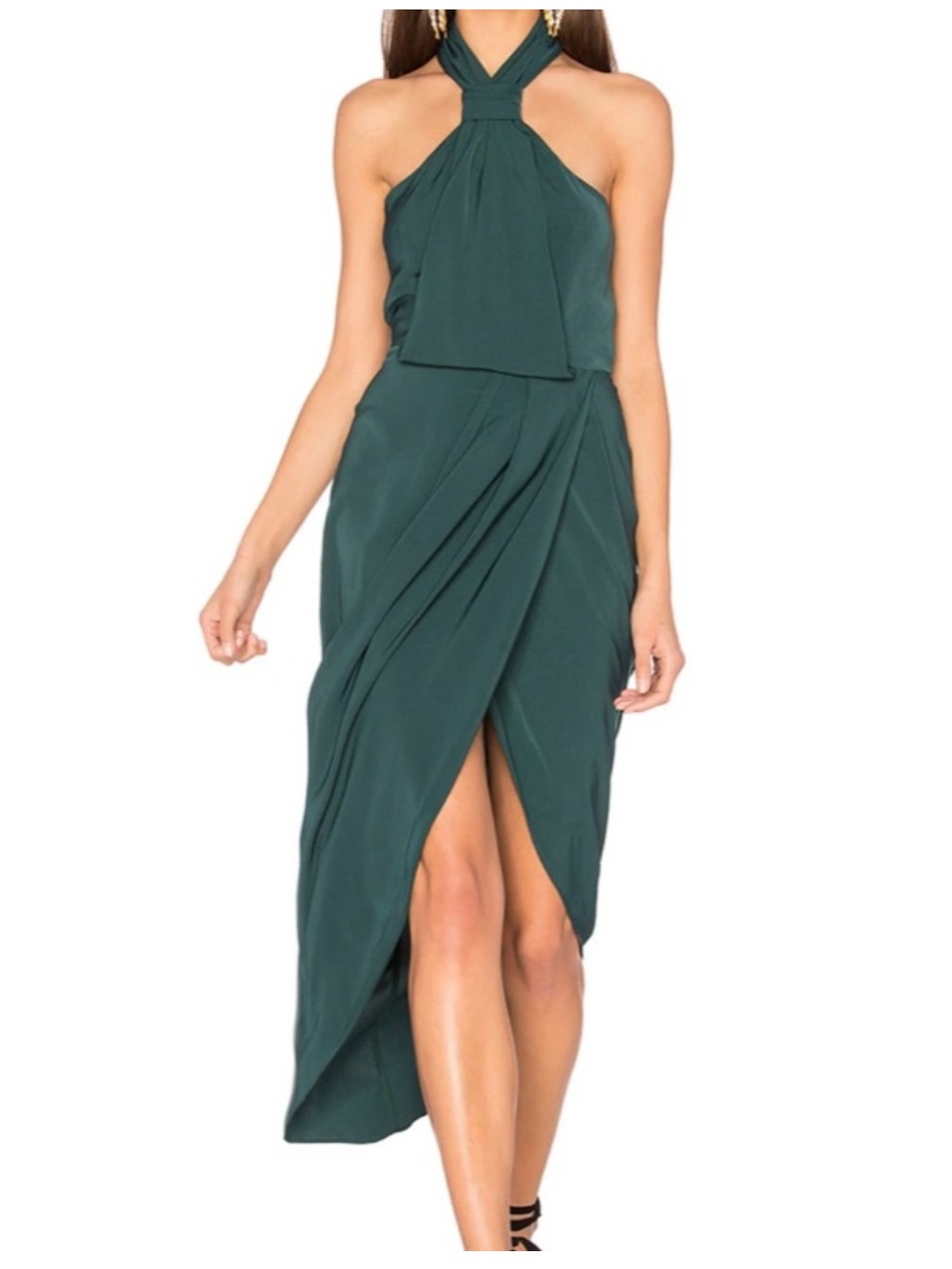 Shona Joy Core Knot Dress in Seaweed - Size 4